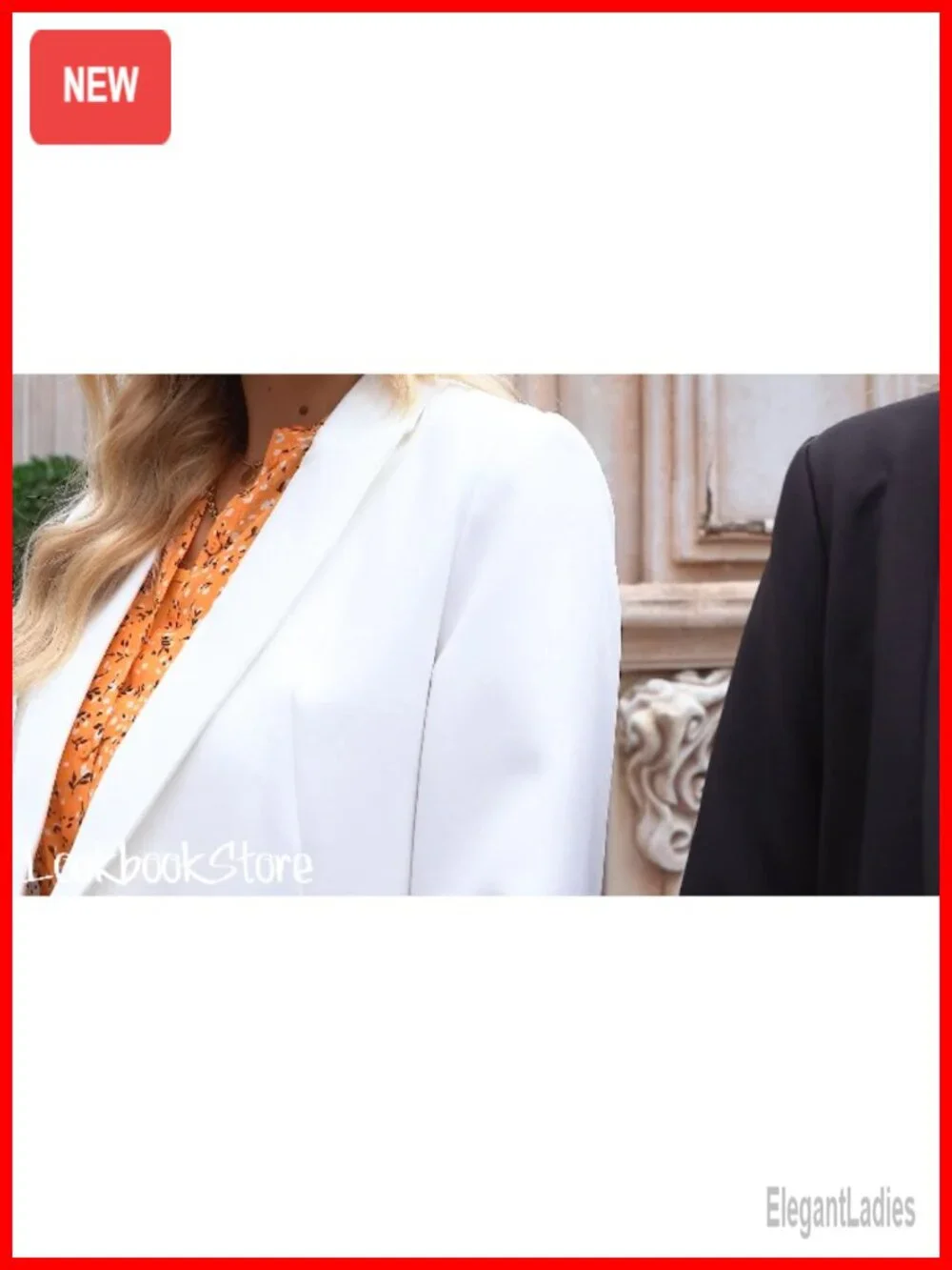 Women's Business Casual Blazer Notched Lapel Suit Jacket Work Office
